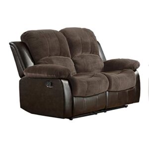lexicon baluze double reclining loveseat, two-tone brown