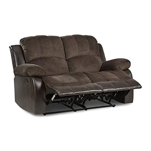 Lexicon Baluze Double Reclining Loveseat, Two-Tone Brown