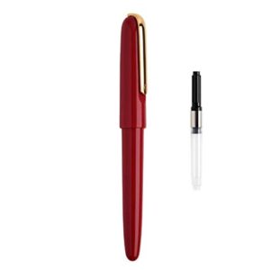 KACO Master Fountain Pen Extra Fine Nib Vivid Red Color with Alloy Pen Case