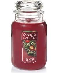 red apple wreath large jar candle,fresh scent