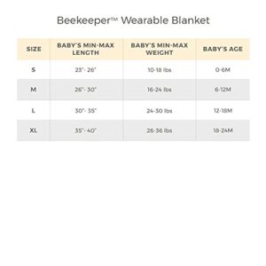 Burt's Bees Baby unisex baby Beekeeper Blanket, 100% Organic Cotton, Swaddle Transition Sleeping Bag Wearable Blanket, Quilted Grey Rugby, Large US