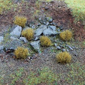 War World Scenics Self Adhesive Static Grass Tufts x 100 – Dead, 10mm – Model Railway Wargame Scenery Railroad Modelling Diorama Miniature Hobby Tabletop