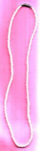 2-3 mm 18" clam shell necklace- for teen ages color solid pink