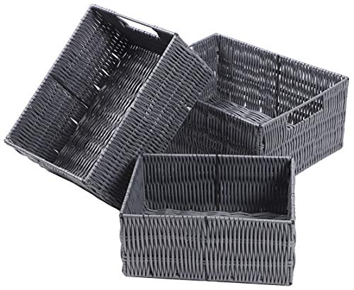 Elevon BalanceFrom Handmade Storage Baskets Organizer Bins, Set of 3