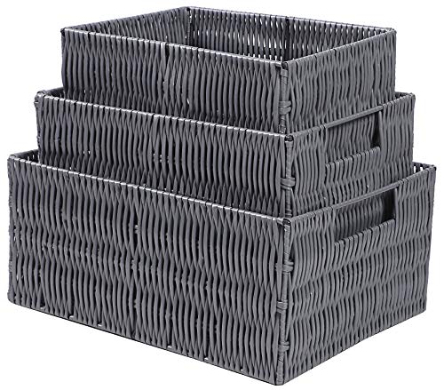 Elevon BalanceFrom Handmade Storage Baskets Organizer Bins, Set of 3