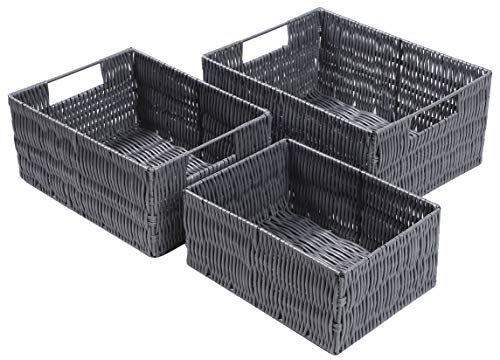 Elevon BalanceFrom Handmade Storage Baskets Organizer Bins, Set of 3