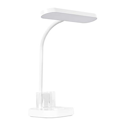 Eye-Caring Charging Plug-in Desk Lamp LED Pen Holder Touch Dimming Eye Protection Multifunctional Table Lamp for Study and Work Office lamp (Color : White)