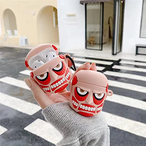 Compatible with airpod 1 & 2 ,New 3D Cute Cartoon airpod case, Stylish Designer Skin, Very Suitable Teenagers, Children, Boys Girls(Colossal -51)