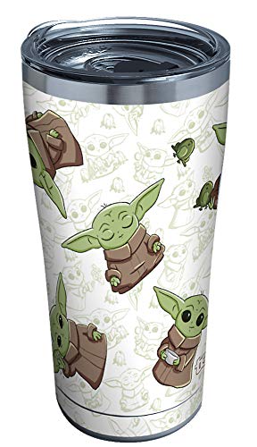 Tervis Triple Walled Star Wars - The Mandalorian Child Playing Insulated Tumbler Cup Keeps Drinks Cold & Hot, 20oz, Stainless Steel