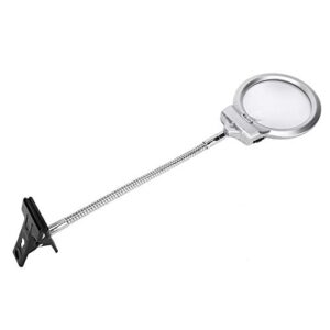 Magnifier Lamp, LED Magnifying Clamp 2.25X and 5X Magnification Read Magnifier Readings Lighting Suitable for Reading Lighting Manual and Appraisal Use