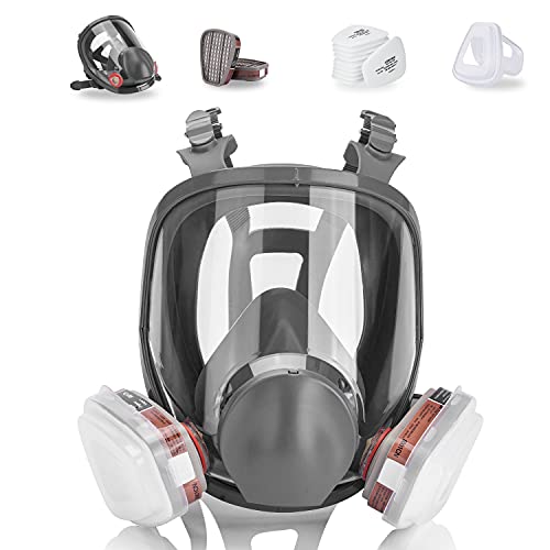 15 in1 Full Face Large Size Reusable Respirator,Widely Used in Organic Gas,Paint spary, Chemical,Woodworking,Same as 6000 7800 FF-400 6000DIN V-Series(for 6800 Respirator)