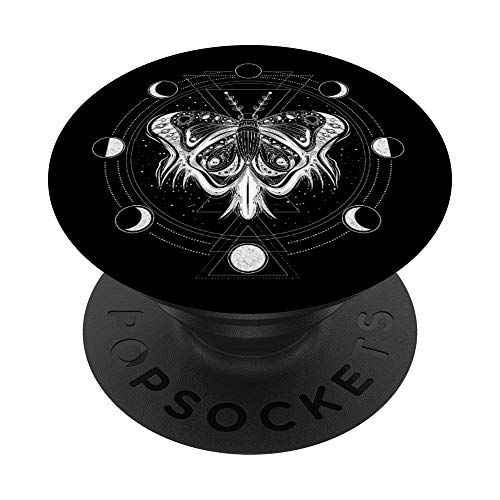 Moon Phases Moth - Blackcraft Clothing Gift PopSockets Grip and Stand for Phones and Tablets