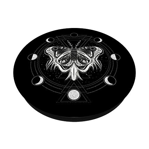 Moon Phases Moth - Blackcraft Clothing Gift PopSockets Grip and Stand for Phones and Tablets