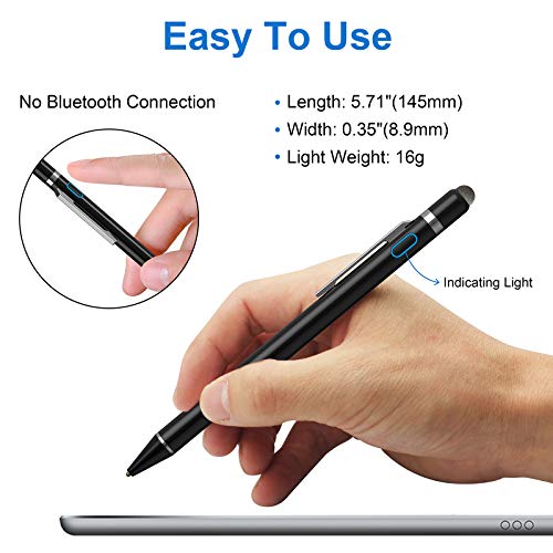Stylus Pens for Touch Screens, NTHJOYS Universal Fine Point Stylus for iPad, iPhone, Samsung, iOS/Android Smart Phone and Other Tablets, Active Stylus Stylist Pen Pencil for Precise Writing/Drawing