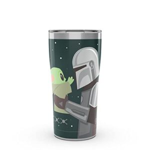 tervis triple walled star wars - the mandalorian geo pop moment insulated tumbler cup keeps drinks cold & hot, 20oz, stainless steel