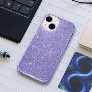 MATEPROX iPhone 13 Mini case,iPhone 12 Mini Cases Bling Sparkle Cute Girls Women Protective Cases for iPhone 13 Mini/iPhone 12 Mini (Purple)