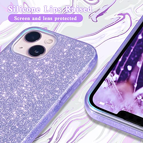 MATEPROX iPhone 13 Mini case,iPhone 12 Mini Cases Bling Sparkle Cute Girls Women Protective Cases for iPhone 13 Mini/iPhone 12 Mini (Purple)