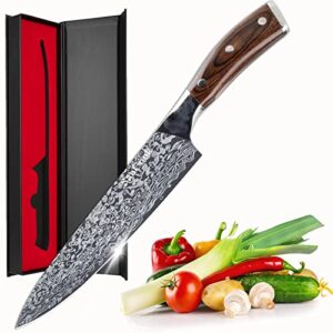 sancook chef knife kitchen knife 8 inch sharp professional knife, chefs knife german high carbon stainless steel 4116 knives with ergonomic handle chef gifts for christmas