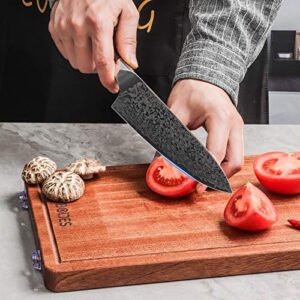 SanCook Chef Knife Kitchen Knife 8 Inch Sharp Professional Knife, Chefs Knife German High Carbon Stainless Steel 4116 Knives with Ergonomic Handle Chef Gifts for Christmas