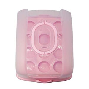 ZOAJU Pink Cake and Cupcake Carrier with Collapsible Handles, Portable Cake Holder Box Holds up to 11"(L) X 7"(W) Cake or Less for Transports Pies, Muffins, Cookies and Other Desserts