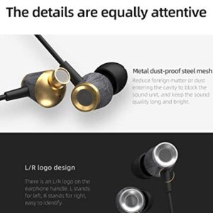 CCA CST in-Ear Earbud Headphones Dual Magnetic Dynamic Crystal-Clear Sound, Ergonomic Comfort-Fi for Computer & Laptop, Noise Isolating Earphones for Android Cell Phone (Gold No Mic) …