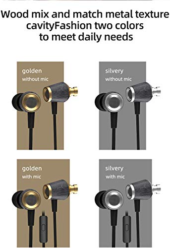 CCA CST in-Ear Earbud Headphones Dual Magnetic Dynamic Crystal-Clear Sound, Ergonomic Comfort-Fi for Computer & Laptop, Noise Isolating Earphones for Android Cell Phone (Gold No Mic) …