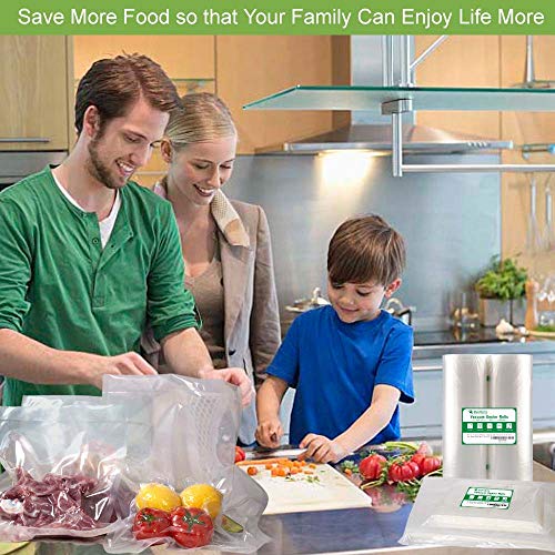 MakMeFre 100 Pint Size 4mil 6x10Inch Vacuum Sealer Bags for Food,BPA Free,Heavy Duty,Sous Vide Vaccume Safe,Universal Design Pre-Cut Vacuum Seal Bags