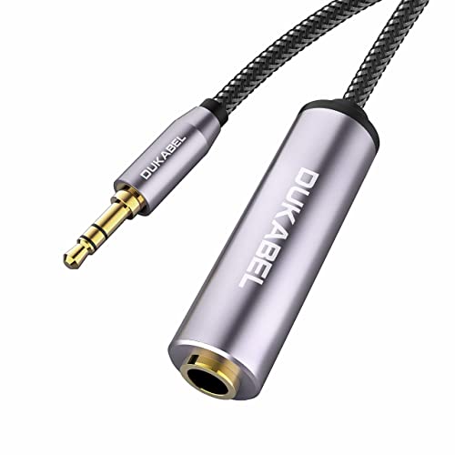 DUKABEL 1/4 to 3.5mm Adapter, 1/4 Inch Female to 3.5mm Male Headphone Adapter, TopSeries 6.35mm to 3.5mm Mini Stereo Adapter for Headphone, Guiter, Amp etc. - 30CM/12 inch