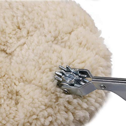 SPTA Polishing Pad Conditioning Brush, Polishing Spur Tool Set,Wool Buffing Pad Cleaning Spur Tool+ Foam Pad Brush, Car Buffing Pad Professional Cleaning Tool for Buffing Pads and Woolen Pads