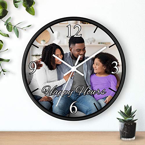 Custom Personalized Photo Wall Clock (10") - Add Your Photo, Picture, Logo or Any Design - Create Your Own Clock for Family, Friends - Made in USA