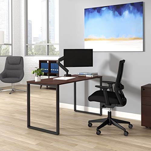 HON Basyx Commercial-Grade Executive Desk, 55", Walnut