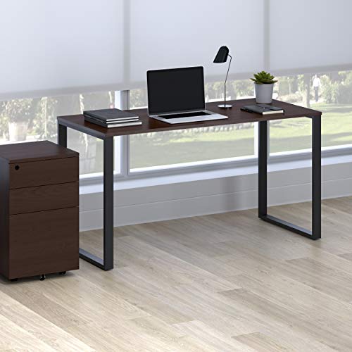 HON Basyx Commercial-Grade Executive Desk, 55", Walnut