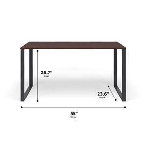 HON Basyx Commercial-Grade Executive Desk, 55", Walnut