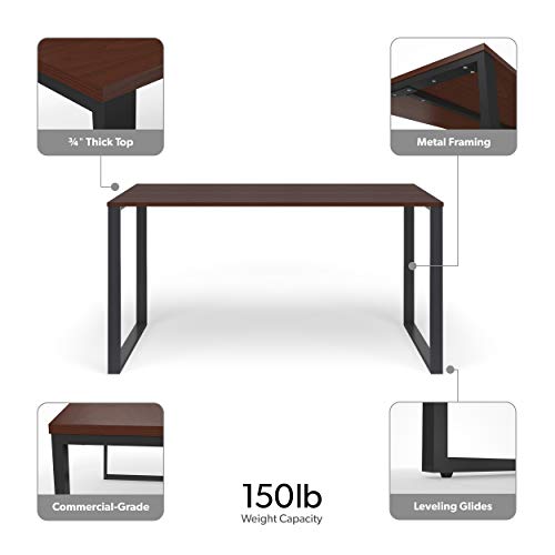 HON Basyx Commercial-Grade Executive Desk, 55", Walnut