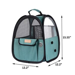 Akinerri Birds Travel Carrier, Small Bird Travel Bag, Transparent Breathable Travel Cage Bird Parrot Carrier, Include Perch and Bottom Tray