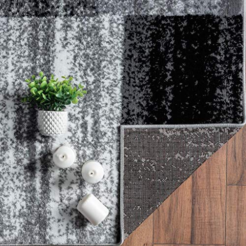 LUXE WEAVERS Gray 5x7 Art Deco Abstract Geometric Area Rug, Medium Pile, Stain-Resistant Carpet