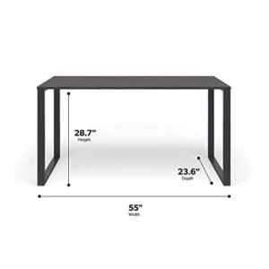 HON Basyx Commercial-Grade Executive Desk, 55", Gray