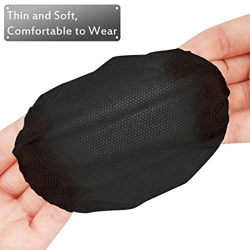 100 Pieces Headphone Ear Covers Disposable Earphone Overs Sanitary Non-Woven Stretch Earpad Covers Earcup Covers Fit for Most on Ear Headphones (Black,11 cm)