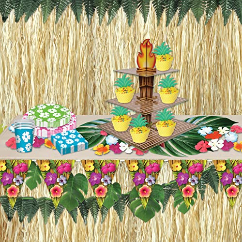 Beistle Tiki Torch Cupcake Stand Luau Theme Cake Holder Display Hawaiian Tropical Party Supplies 15.25" x 11.25"