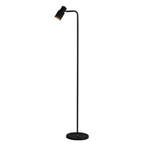 floor lamp industrial floor lamp adjustable, 65 inches standing lamp metal, for living room reading bedroom office floor light standing light (color : black, size : white light)