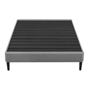 Classic Brands Palmetto Upholstered Platform Bed Frame/Mattress Foundation/Wood Slat Support/No Box Spring Needed, Light Grey, Full