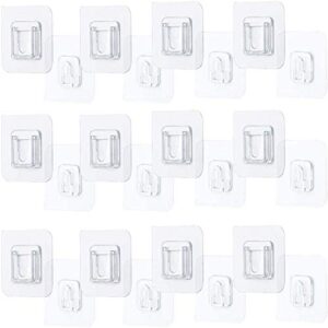 gtht double-sided adhesive wall hook 12 pieces, multi-purpose hooks for hanging, storage shelf strong adhesive hooksno punching, shelf with hooks, wall hooks for hanging