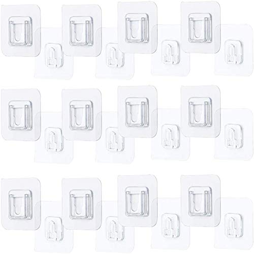 GTHT Double-Sided Adhesive Wall Hook 12 Pieces, Multi-Purpose Hooks for Hanging, Storage Shelf Strong Adhesive hooksNo Punching, Shelf with Hooks, Wall Hooks for Hanging