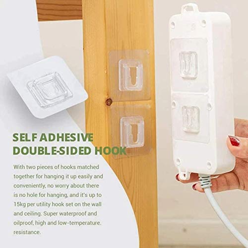 GTHT Double-Sided Adhesive Wall Hook 12 Pieces, Multi-Purpose Hooks for Hanging, Storage Shelf Strong Adhesive hooksNo Punching, Shelf with Hooks, Wall Hooks for Hanging