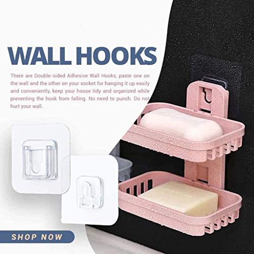 GTHT Double-Sided Adhesive Wall Hook 12 Pieces, Multi-Purpose Hooks for Hanging, Storage Shelf Strong Adhesive hooksNo Punching, Shelf with Hooks, Wall Hooks for Hanging