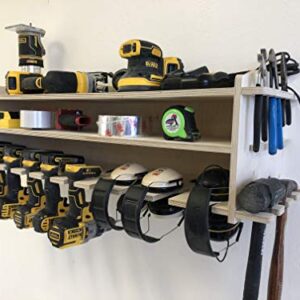 Steve's Rack Shack | Power Tool Storage Tool Holder Wall Mounted Drill Organizer for Garage and Workshop (10 Space Drill Rack)