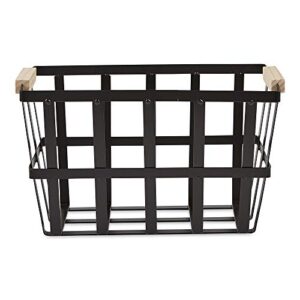 DII Urban Metal Basket Contemporary Storage Container, Black, Basket Set, 3 Piece