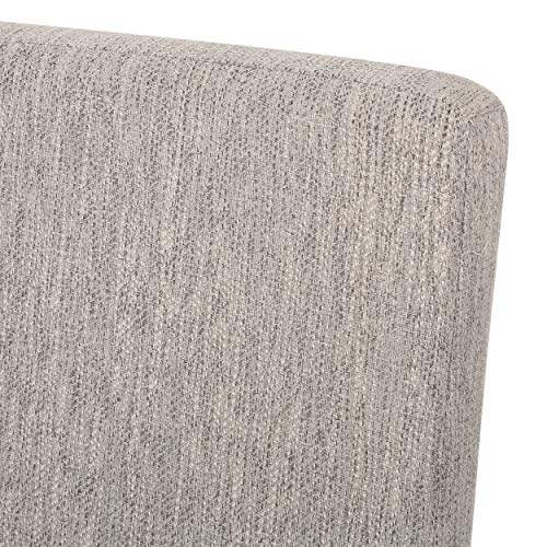 Christopher Knight Home Boling Contemporary Upholstered Dining Chair (Set of 2), Light Grey + Dark Brown