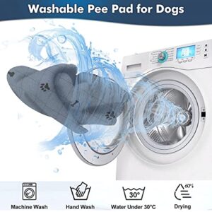 Gimars Upgrade Heavy Absorbency Non-Slip Washable Pee Pads for Dogs, 72"x72"，65"x48"，36"x31" Reusable Anti-Tear Dog Training Pads,Waterproof Floor Mat for Incontinence, Playpen