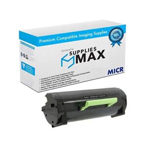 suppliesmax compatible replacement for micromicr corp micr-tln-501 micr toner cartridge (5000 page yield) - replacement to lexmark 50f0ha0 / 50f1h00